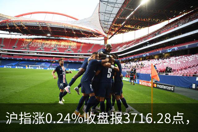 沪指涨0.24%收盘报3716.28点，成交额1.56万亿，军工板块领涨！
